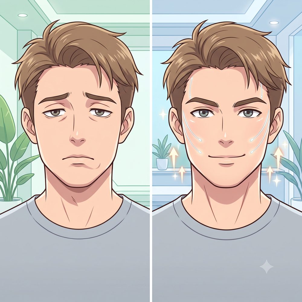 糸によるリフトアップのイメージ