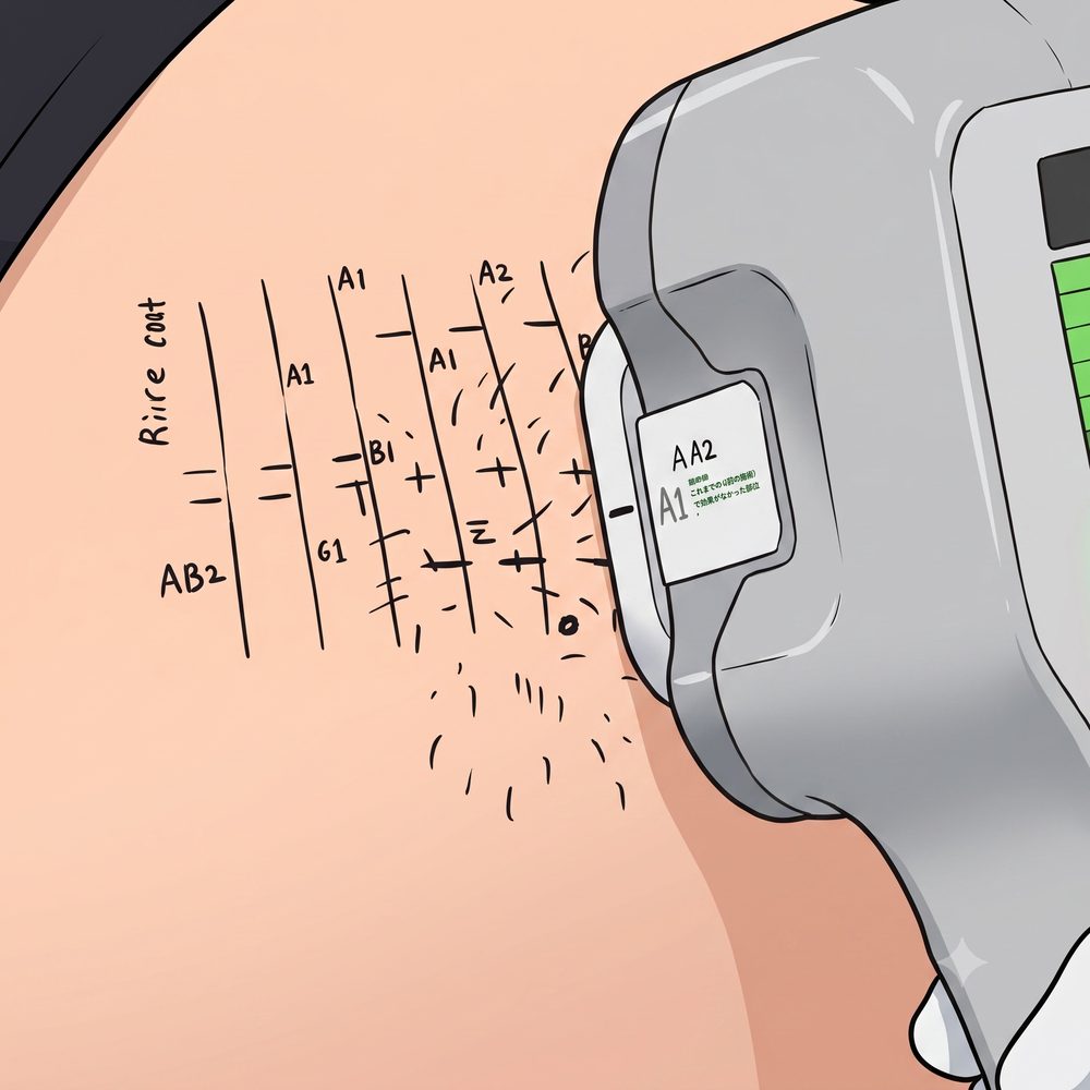 超音波機器（ミラドライ）による治療のイメージ